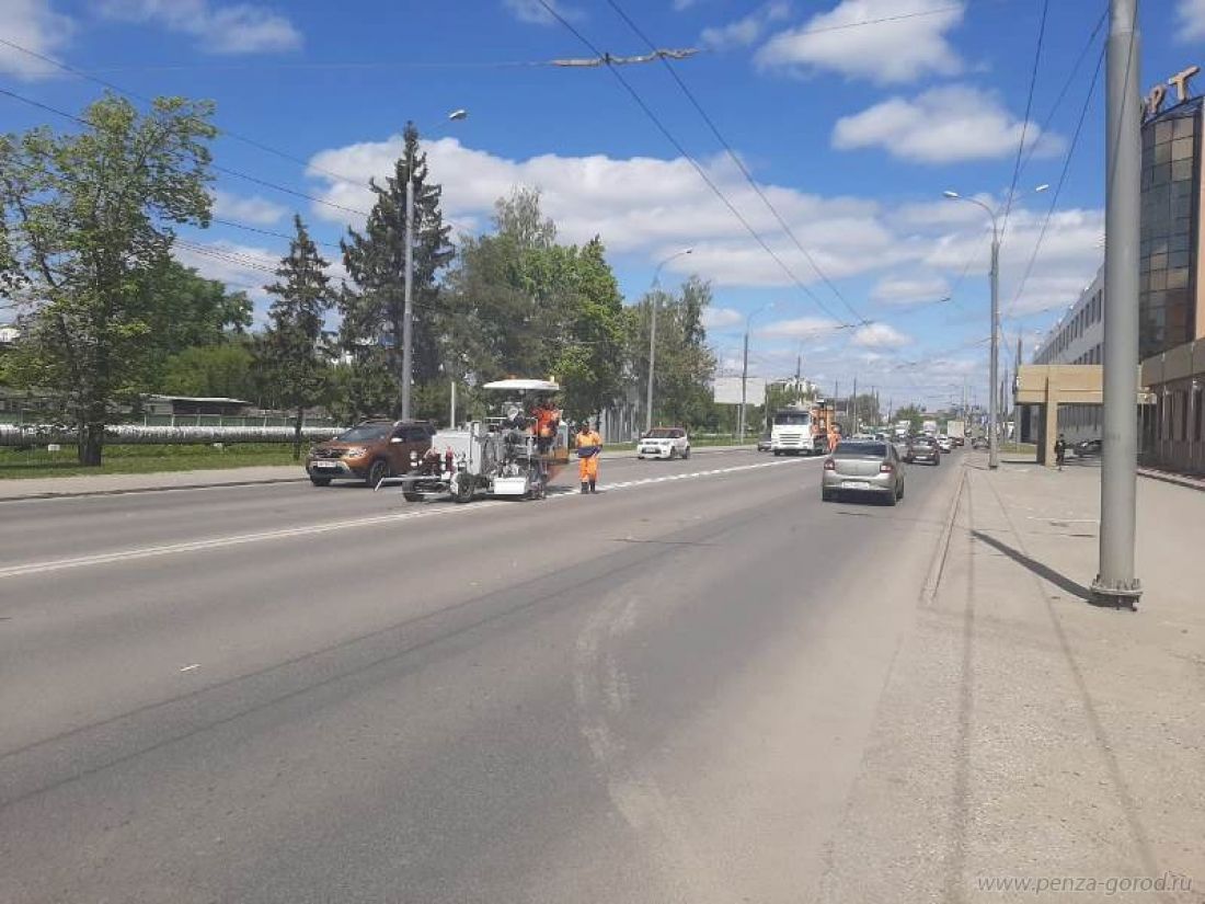 В Пензе начали наносить горизонтальную разметку на дороги — Общество — Пенза  СМИ