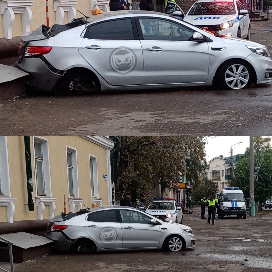 В Пензе автомобиль такси врезался в жилой дом на улице Калинина —  Происшествия — Пенза СМИ